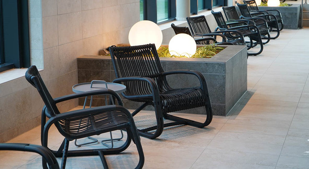 Black Curve lounge chairs from Cane-line