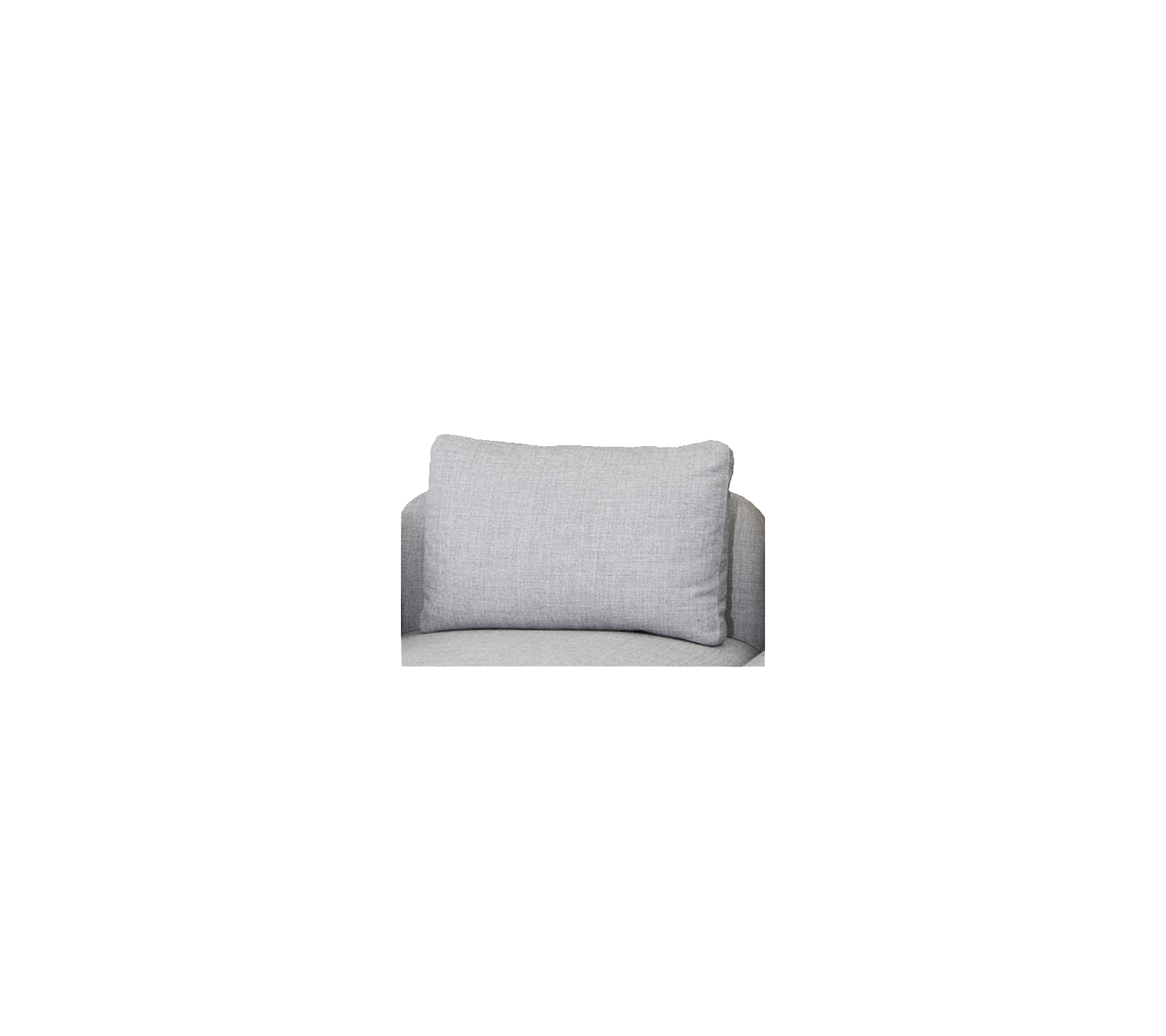 Zacht, rechthoekig grijs kussen ontworpen voor comfort en stijl, met een eenvoudige, moderne esthetiek.