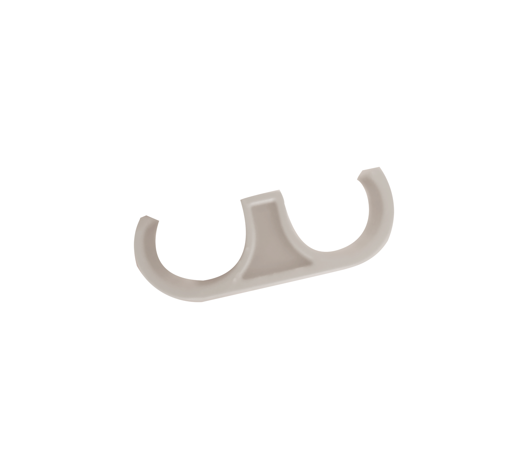 Zandclip ontworpen met twee gebogen uiteinden.