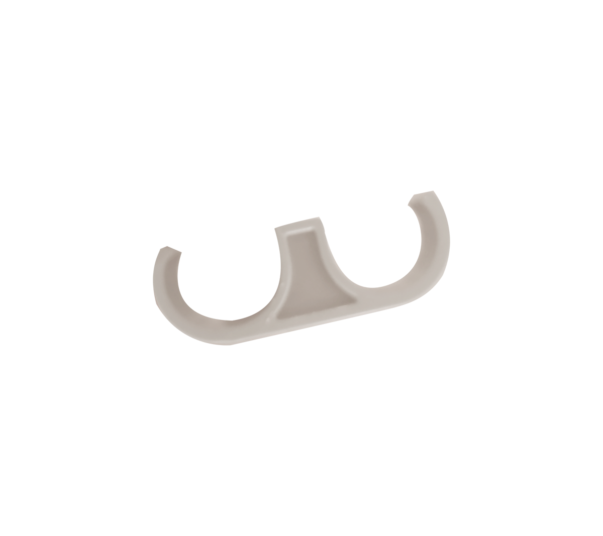 Zandclip ontworpen met twee gebogen uiteinden.