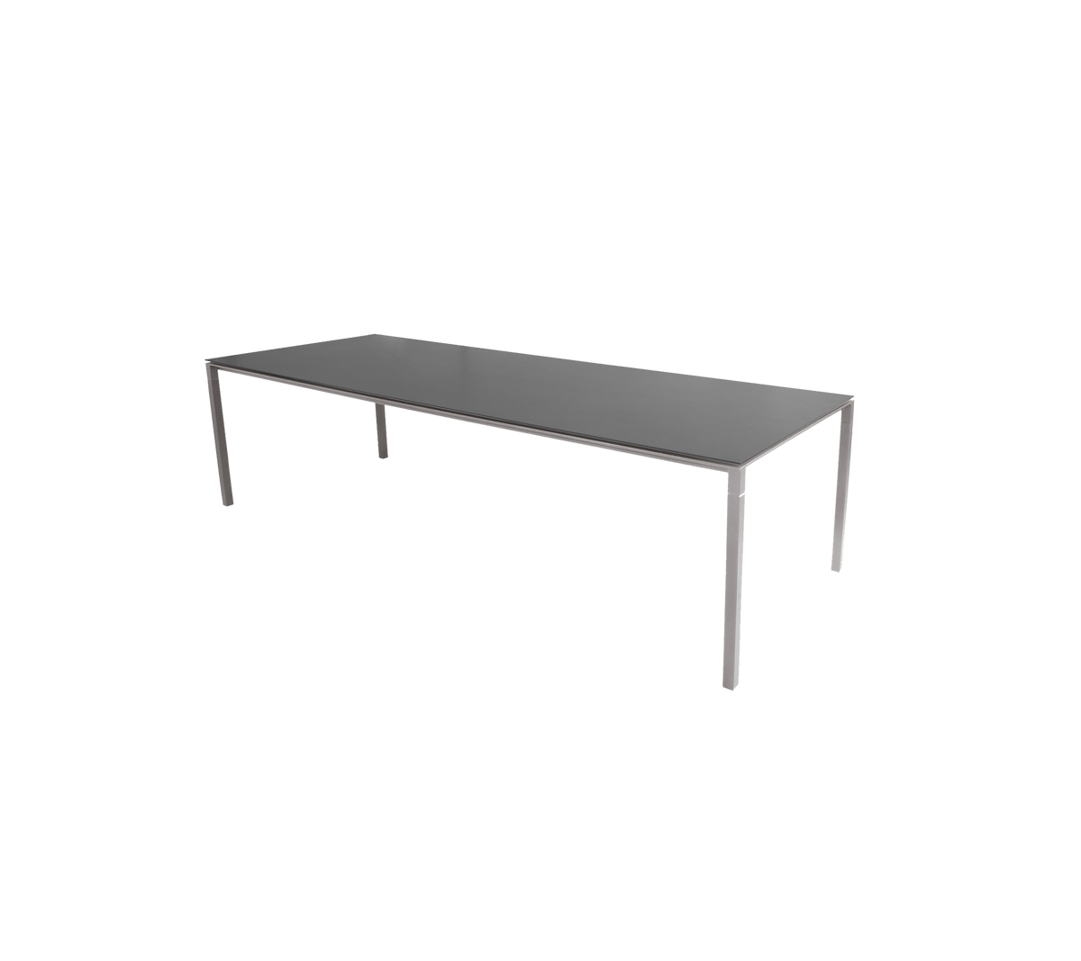 Een sleek, modern tafel met een vlak oppervlak en stevige poten, ontworpen voor veelzijdig gebruik in verschillende settings.