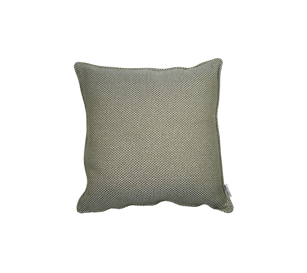 Vierkante decoratieve kussen in een subtiele groene kleur met een textuurpatroon, perfect om comfort en stijl aan elke ruimte toe te voegen.