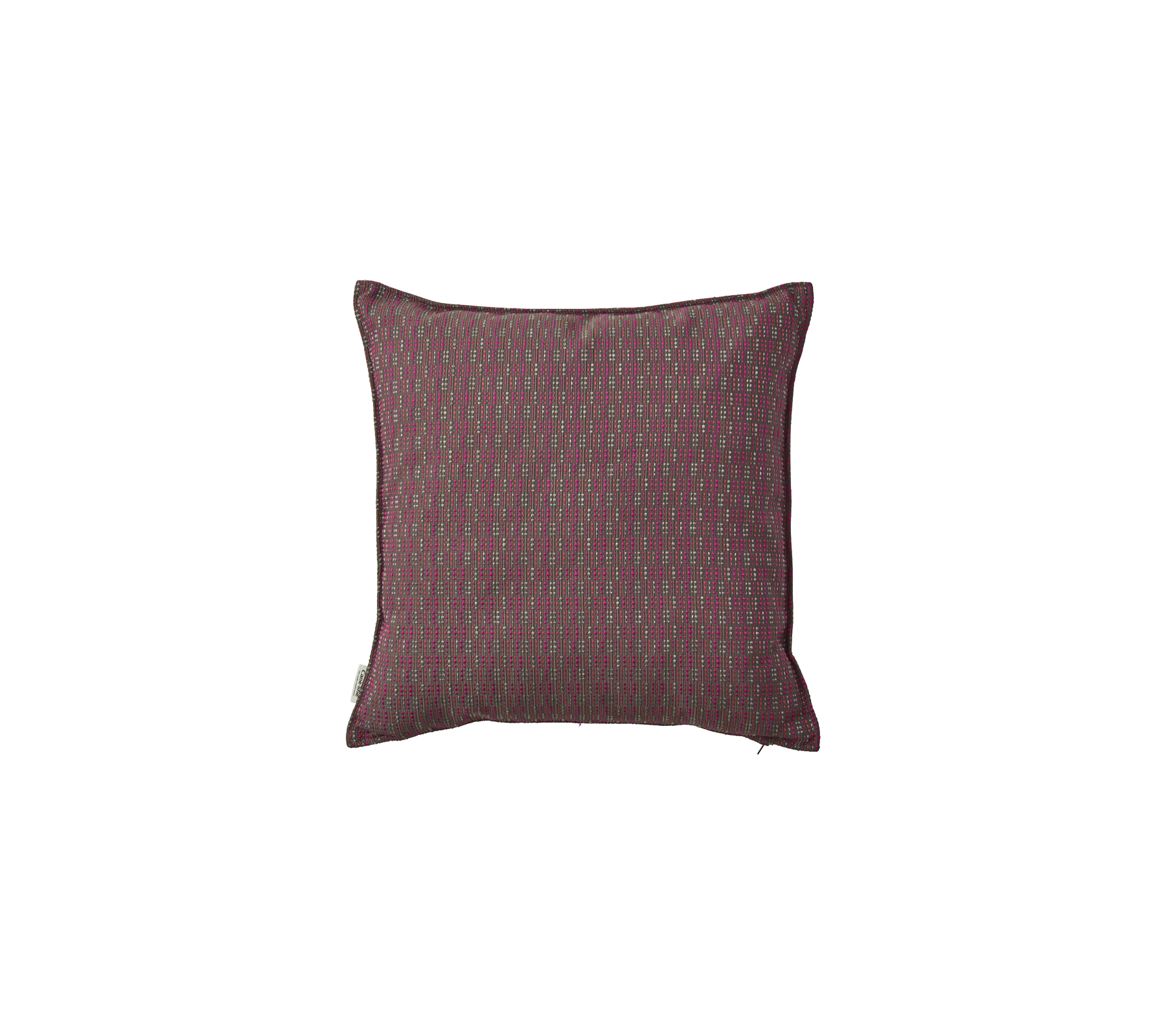 Decoratieve kussen met een textuurpatroon in rijke tinten kastanjebruin en subtiele details, perfect om warmte toe te voegen aan elke ruimte.