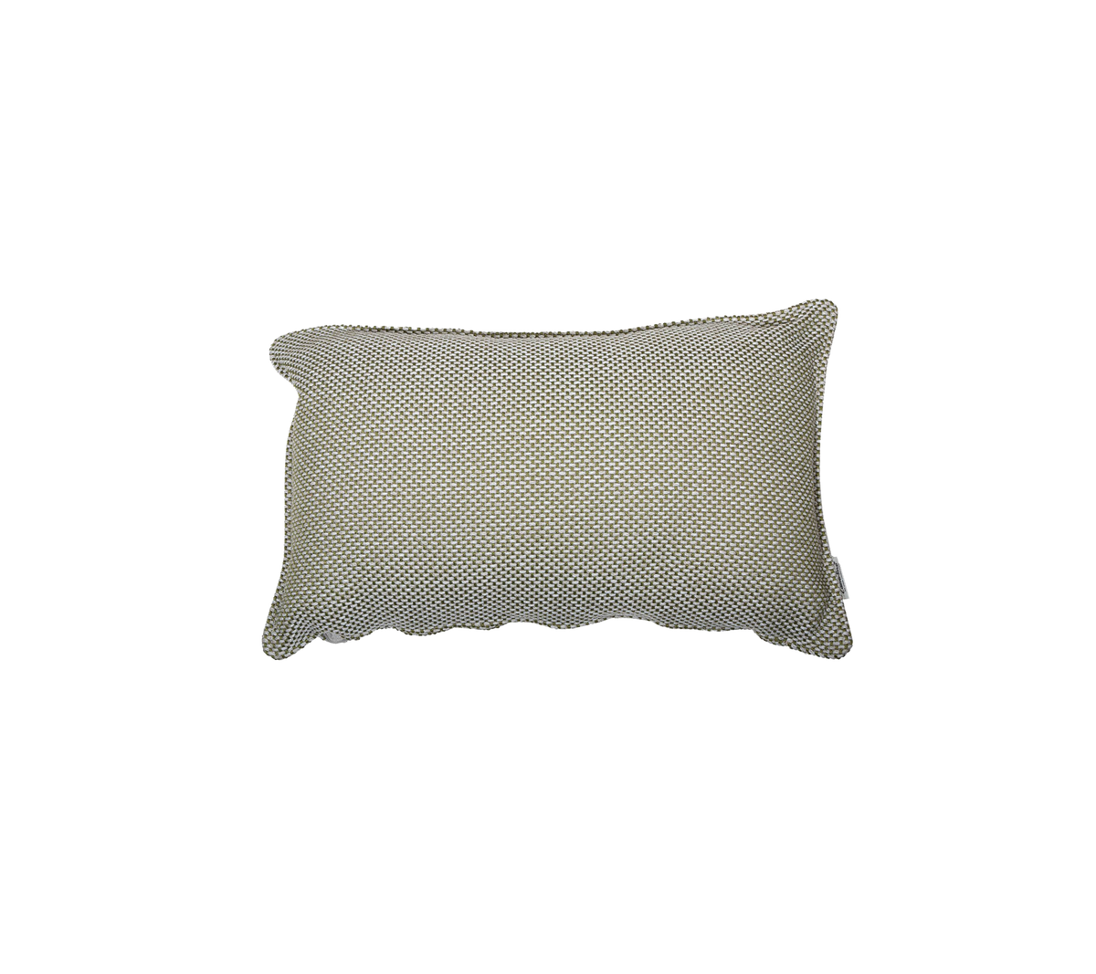 Rechthoekig decoratiekussen met een subtiel patroon in neutrale tinten, dat textuur en comfort aan elke ruimte toevoegt.