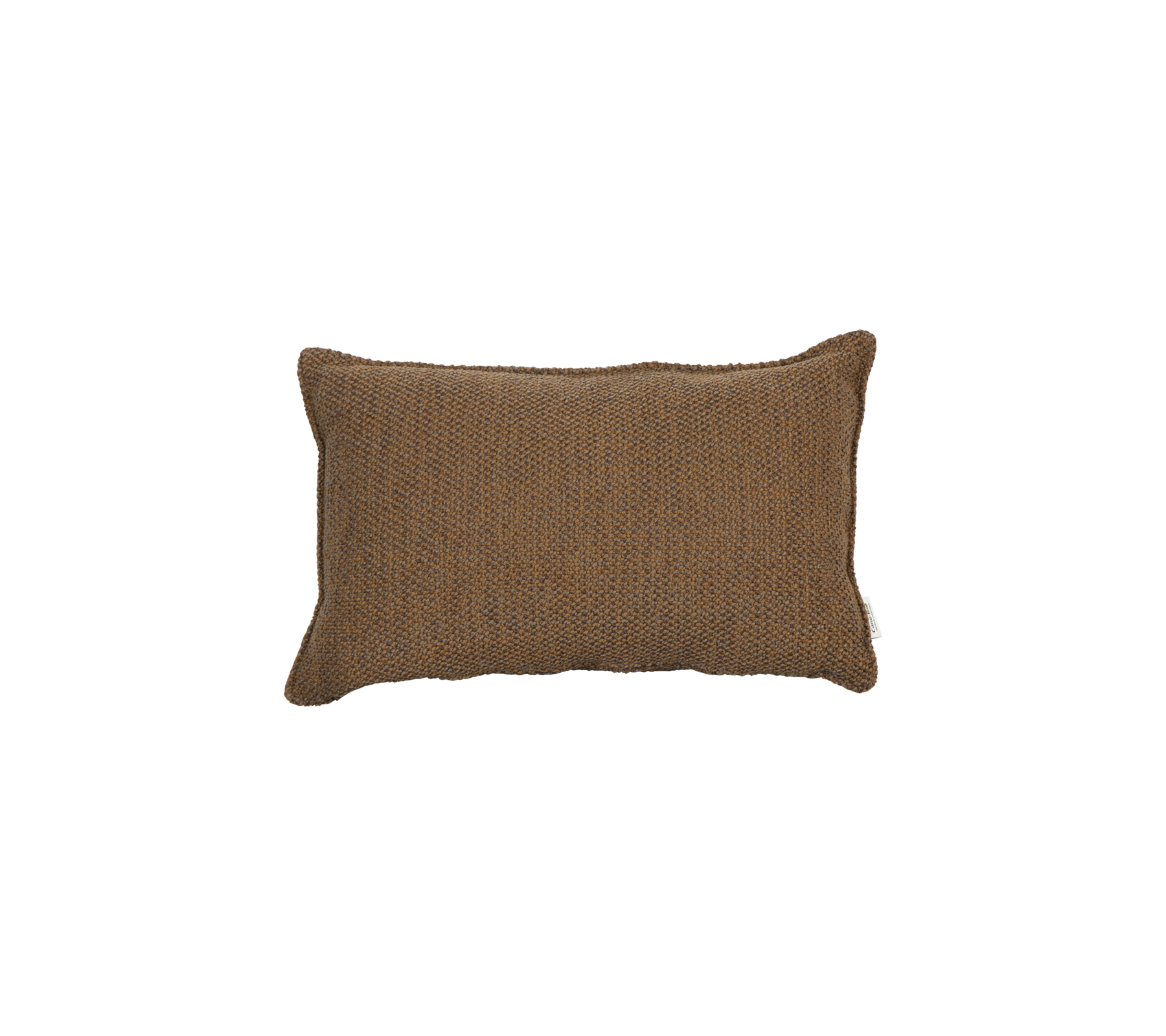 Rechthoekig, textuurkussen in een warme bruin tint, ontworpen voor comfort en stijl. Ideaal voor woondecoratie of als een gezellige accent.