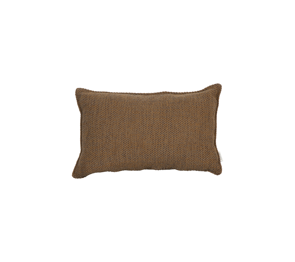 Rechthoekig, textuurkussen in een warme bruin tint, ontworpen voor comfort en stijl. Ideaal voor woondecoratie of als een gezellige accent.
