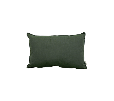 Groene rechthoekige kussen met een eenvoudig ontwerp.