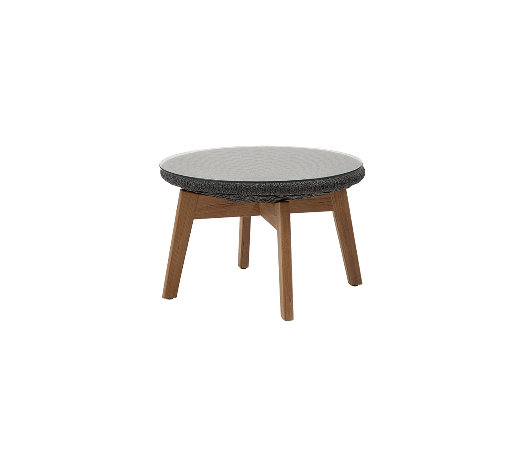 Ronde tafel met een gestructureerd lichte oppervlak en houten poten, ideaal voor moderne decoratie. Perfect voor een stijlvolle centerpiece.