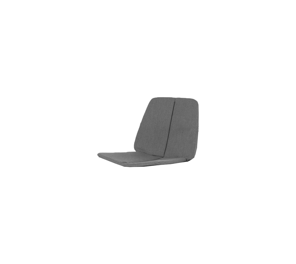 Grijze, moderne loungestoel met een minimalistisch ontwerp met een comfortabele rugleuning en zitkussen.