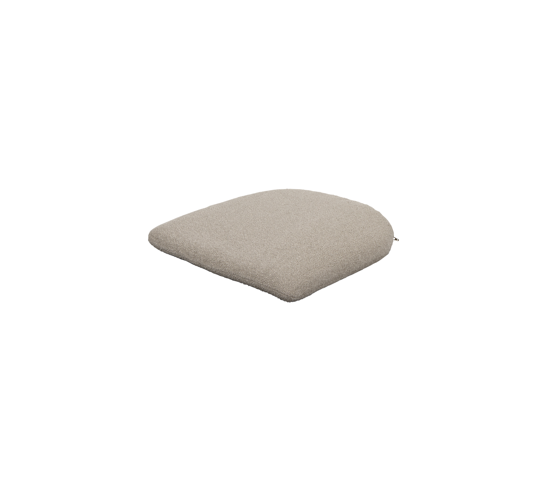 Vierkant kussen in een zachte beige stof, dat comfort biedt en een neutrale accent toevoegt aan elke zitarrangement.
