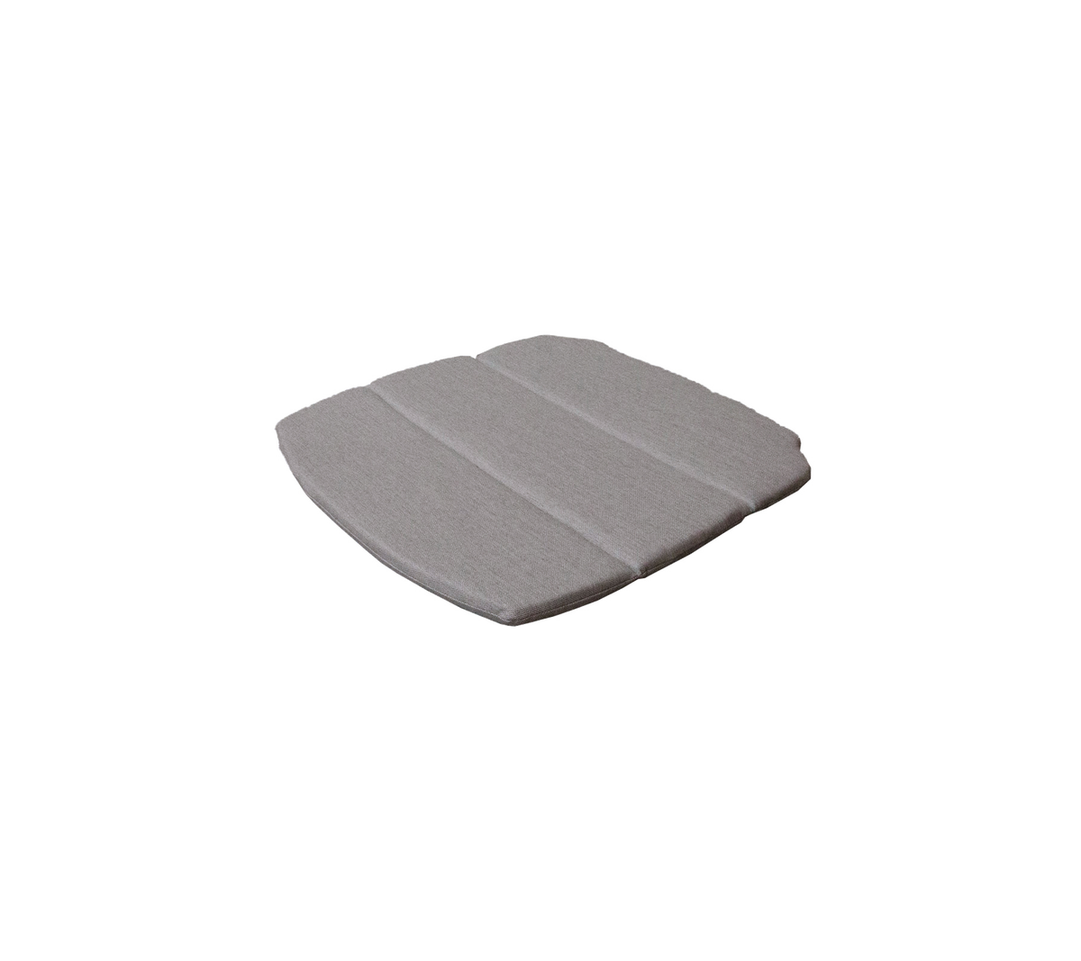 Grijze kussen met een gestructureerd ontwerp, met drie verschillende secties voor extra comfort.