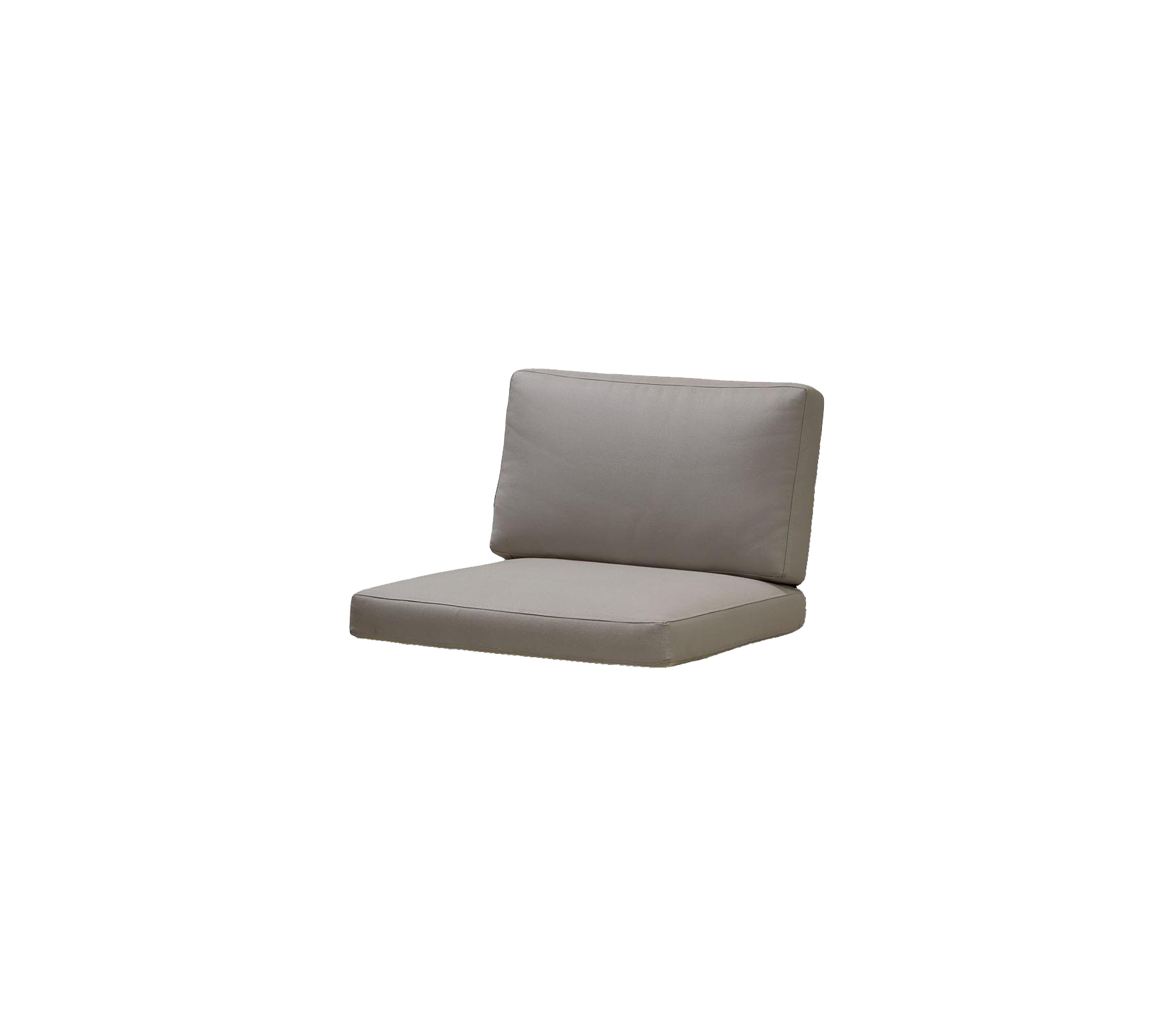 Kussen met een eenvoudig, modern ontwerp met een dikke rugleuning en zitting in een neutrale kleur. Perfect voor comfort en stijl.