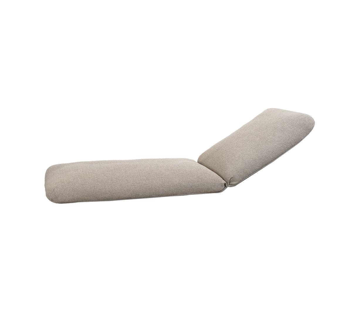 Lichtbruin kussen met een gekanteld ontwerp.