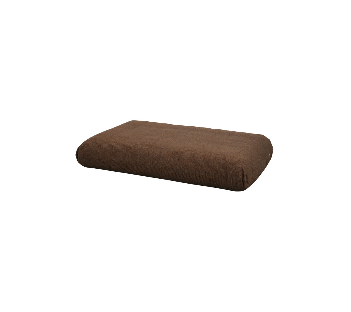 Bruin rechthoekig kussen met een zachte textuur, ideaal voor comfort en ontspanning.