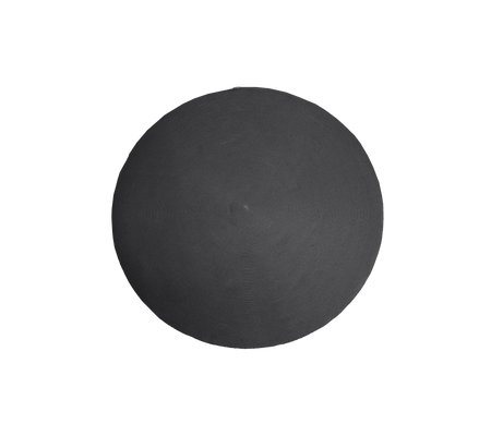 Elegante ronde donkergrijze tapijt, geschikt voor buitengebruik