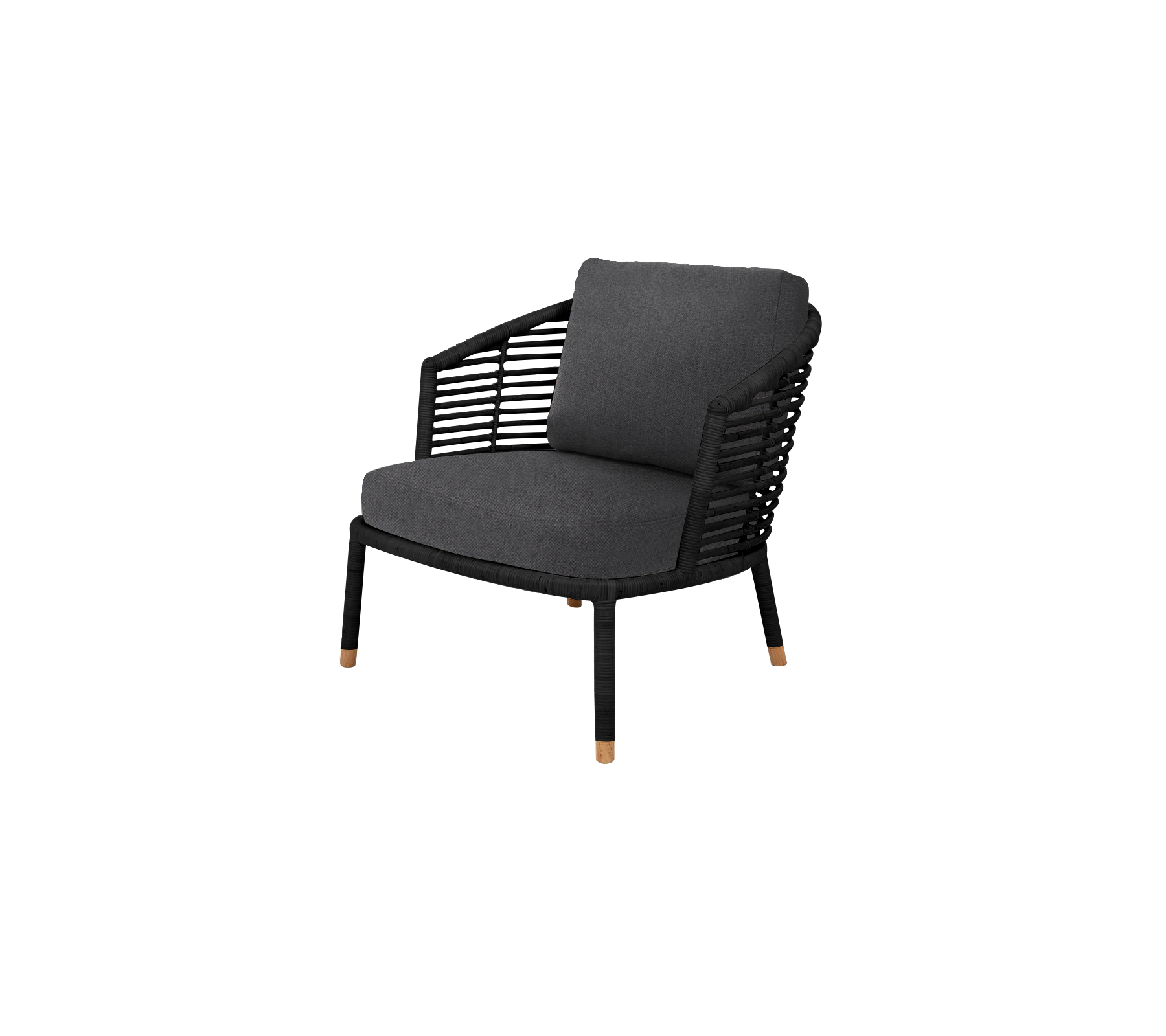 Stijlvolle stoel met een modern ontwerp, voorzien van een geweven rugleuning en een zacht kussen, perfect voor comfort en elegantie.
