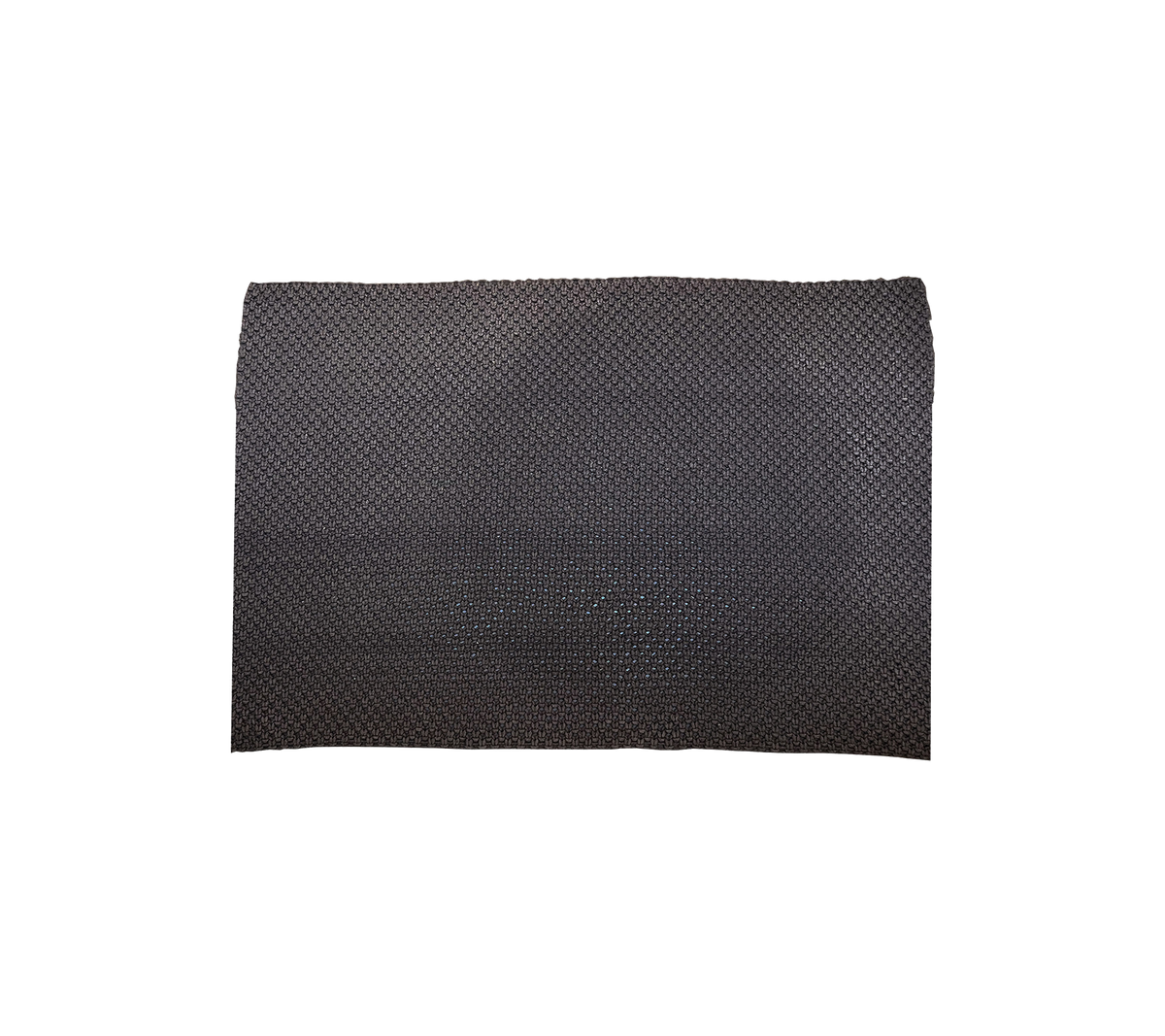 Handgemaakte zwarte vierkante tapijt met een eenvoudige en elegante afwerking – perfect als zowel vloerkleed als een decoratief thuis element.