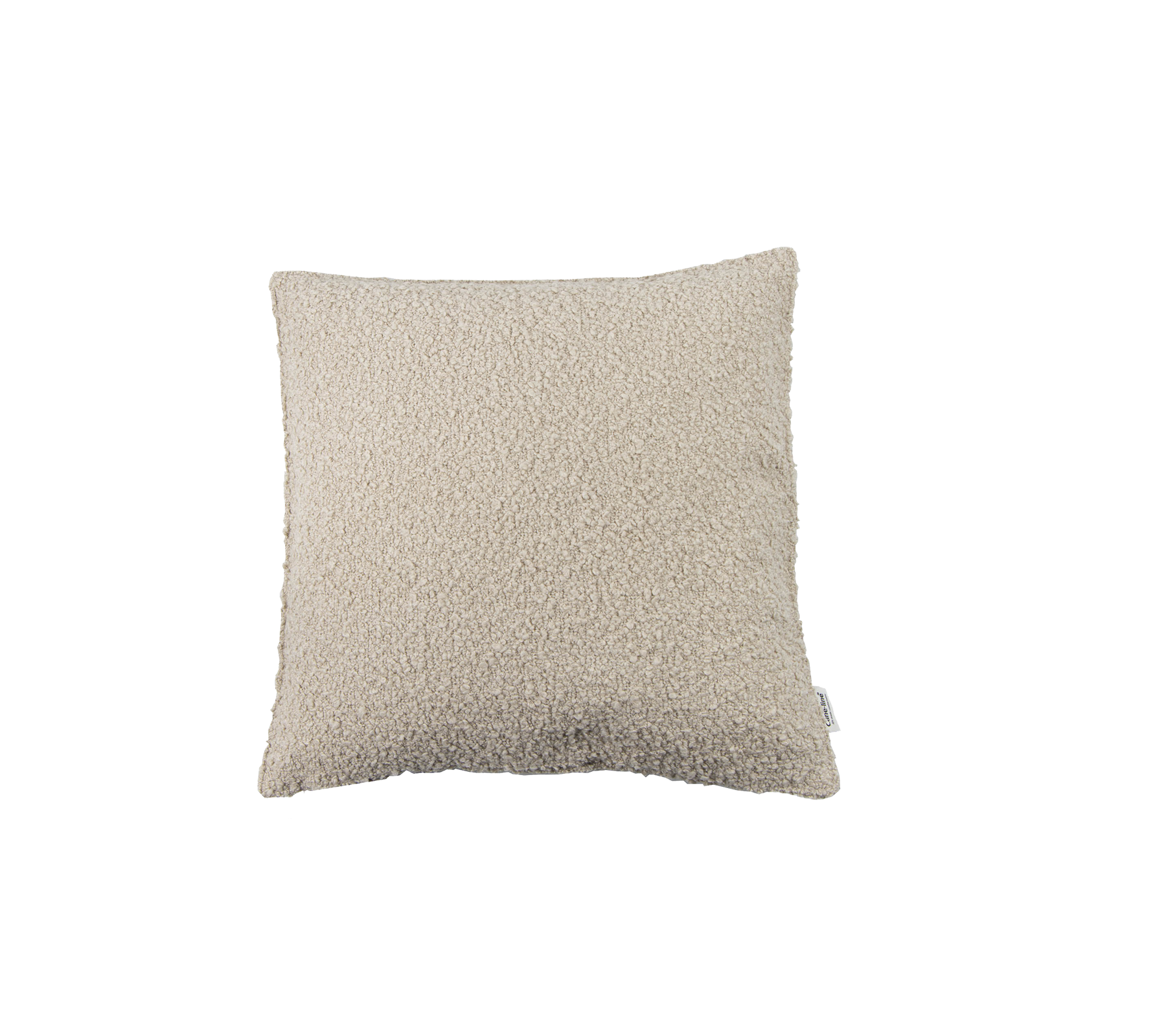 Vierkant kussen in een zachte beige textuur, perfect om comfort en stijl toe te voegen aan elke zitruimte.
