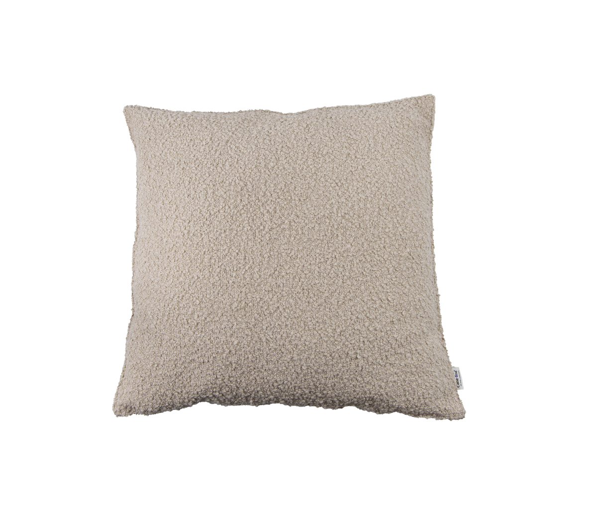 Zachte, textuurrijke vierkante kussen in een neutrale tint, perfect om comfort en stijl aan elke ruimte toe te voegen.